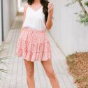 101042.FeelingGreatCoralPinkDitsyFloralSkort