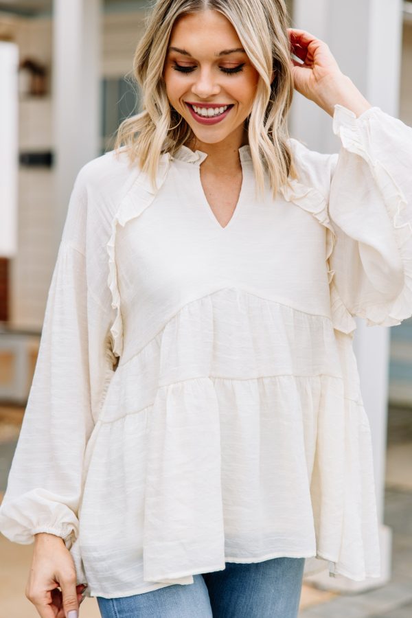 104055.AllCaughtupcreamwhiteruffledtunic.WHT5_