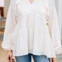 104055.AllCaughtupcreamwhiteruffledtunic.WHT6_